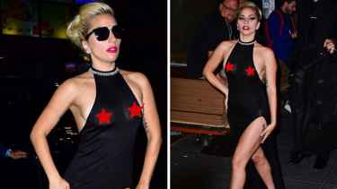 Lady Gaga Showing Skin at Tony Bennett's Birthday Party!