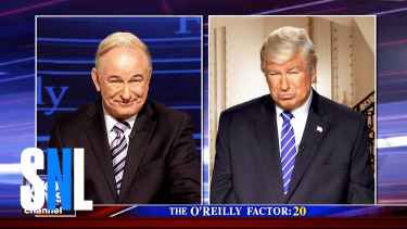 Alec Baldwin appears as both President Trump and Bill O'Reilly on #SNL