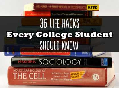 #LifeHacks: 36 Life Hacks Every #College Student Should Know