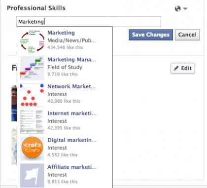#Facebook Testing 'Professional Skills' Section On Profiles... a la LinkedIn