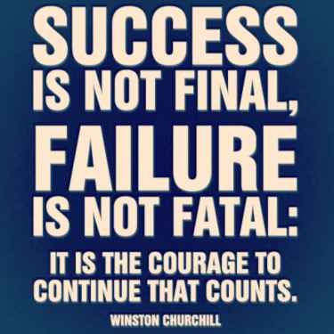 It is the #courage to continue that counts...