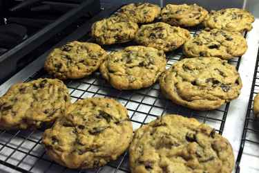 Made some chewy chocolate chip cookies... fresh from the oven
