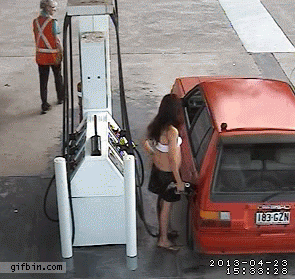 Did they just tried to steal gas? | #fail #wtf