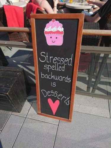 Stressed spelled backwards is...