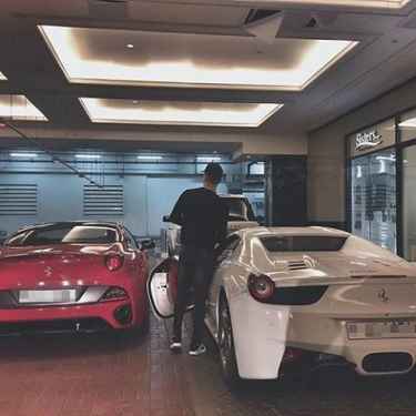 Red Ferrari or white Ferrari? I'll drive the white today...