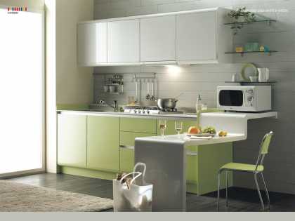 #SmallSpace: I like this #kitchen design idea for a small space