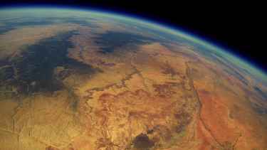 Friends launched a weather balloon with a GoPro and captured shots of Grand Canyon from space!