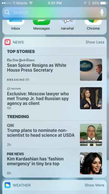 FOX News contribution to Top Stories