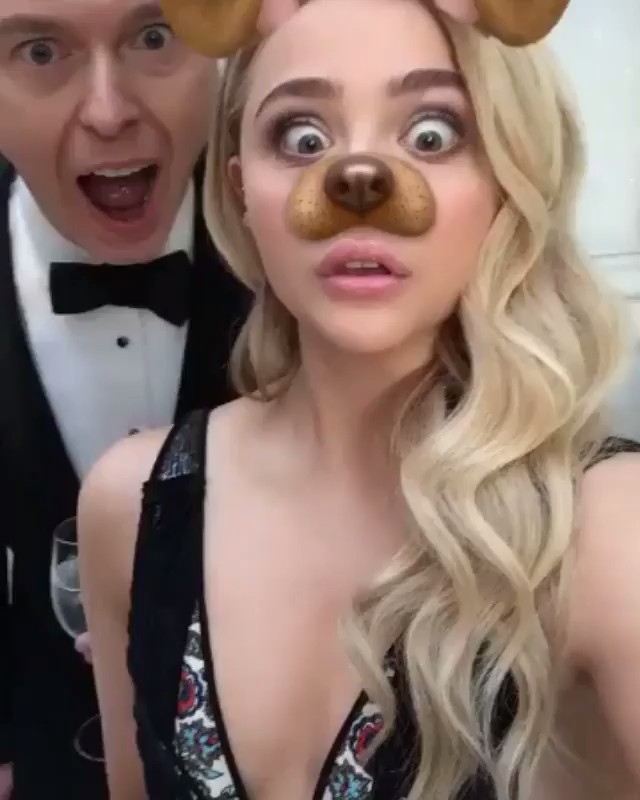 Chloë Grace Moretz Snapchat with Coach Creative Director Stuart Vevers at MET Gala