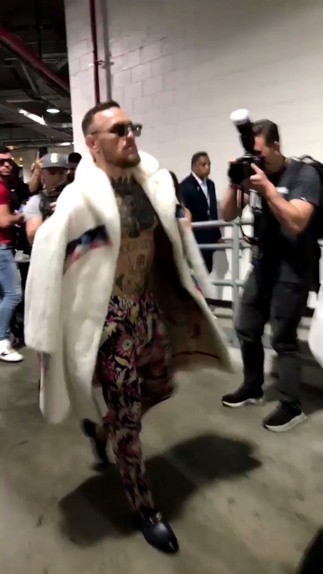 Conor McGregor Shows up in Brooklyn Press Conference Looking Like a Pimp #MayMacWorldTour