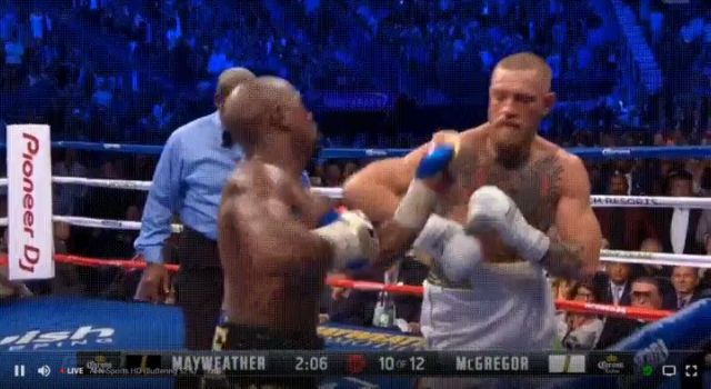 Mayweather vs McGregor 10th Round TKO Finish