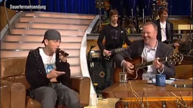 Eminem raps in a German TV show