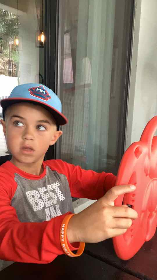 He’s on the iPad every second