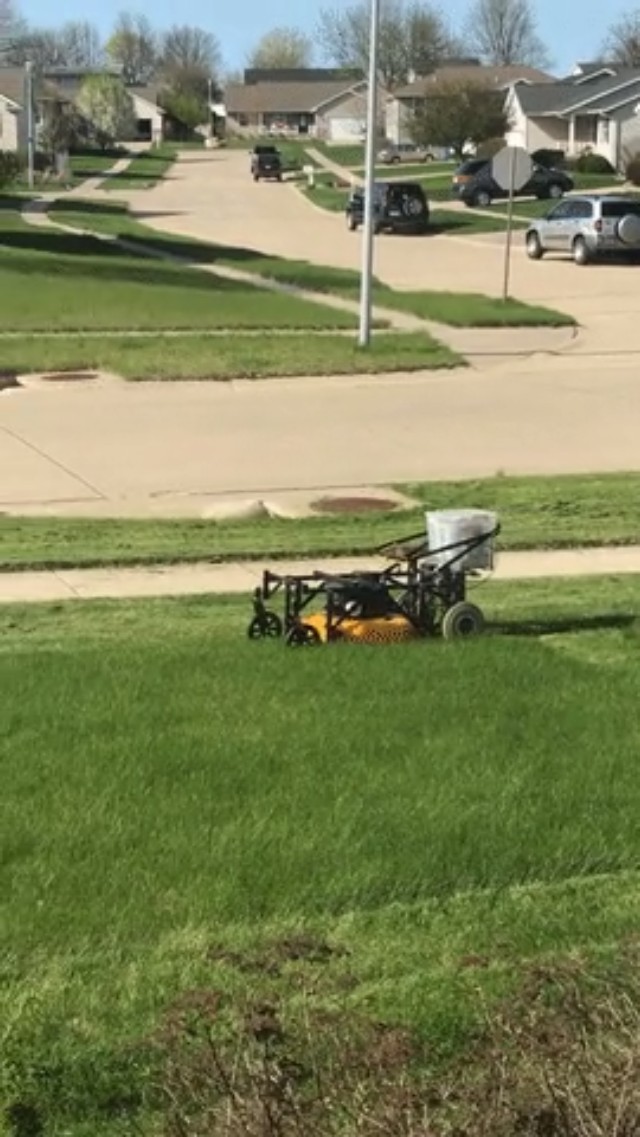 An engineer creates this remote controlled lawn mower and you will want one